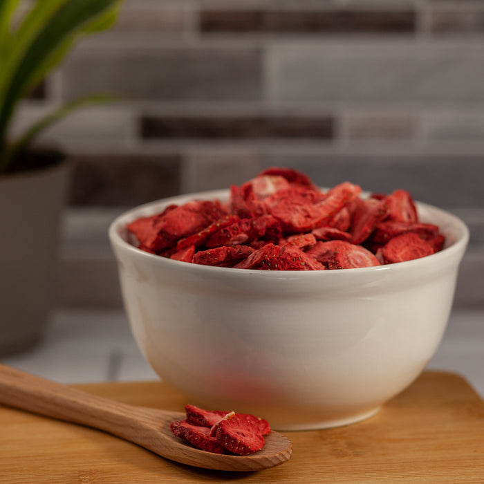 Freeze Dried Strawberries in a bowl