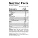Gluten free, organic granola ingredients and nutrition facts
