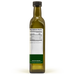 Organic Extra Virgin Olive Oil in glass bottle, side