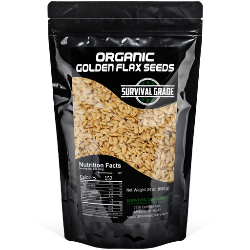 Organic Golden Flax Seeds in bulk bag