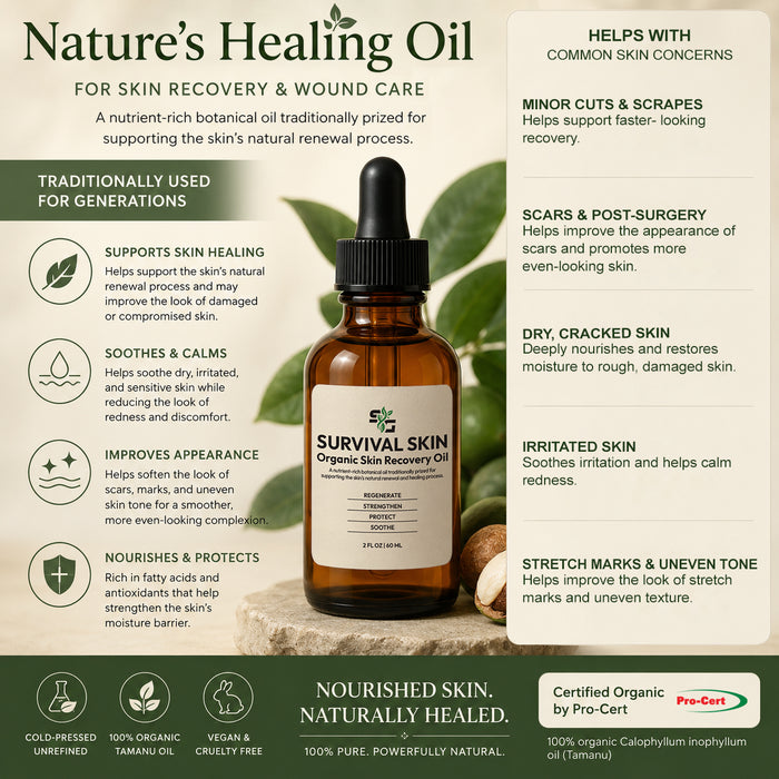 Survival Skin - Organic Tamanu Oil